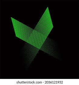Background pattern design, green colour doted line, vector isolated