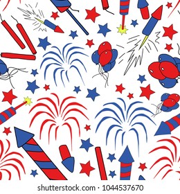 Background pattern design happy 4th of july