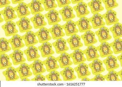 Background with pattern dog biscuit  and yellow color. Background can be used in cover design, book design, poster, cd cover, flyer, website backgrounds or advertising.
