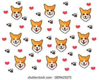 Background pattern of the dogs. Shirt vector background pattern.   Glass or handkerchief pattern