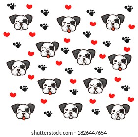 Background pattern of the dogs. Shirt vector background pattern.   Glass or handkerchief pattern