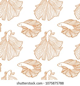 background pattern with drawing fish.