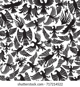 background pattern with eagles icons