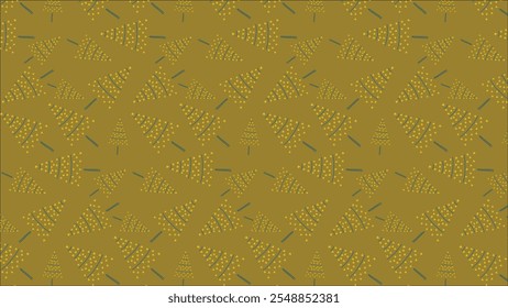 Background Pattern of Elegant Christmas Trees - Minimalist Holiday Style for Gift Wrapping and Winter Home Decor