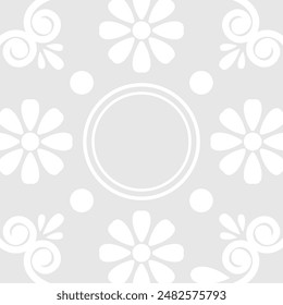 Background pattern with ethnic floral ornament