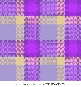 Hintergrundmuster Gewebe aus gepolsterter Textur nahtlos mit einem karierten Vektor Textil Check in violett und hellen Farben.