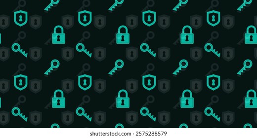 Background pattern featuring locks and keys with a modern design suitable for security themes
