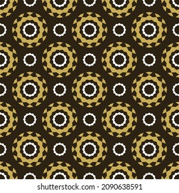 Background pattern with floral ornament on a black background. Fabric texture swatch, seamless wallpaper. Vector illustration
