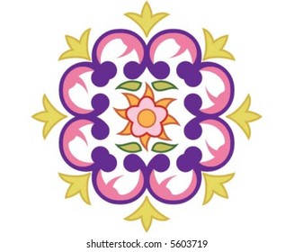 Background pattern flower by center