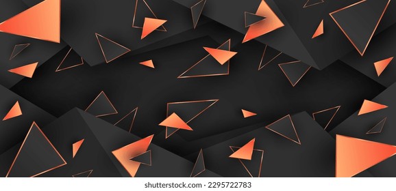 background pattern of fragments in the form of triangles
