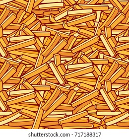 background pattern with french fries