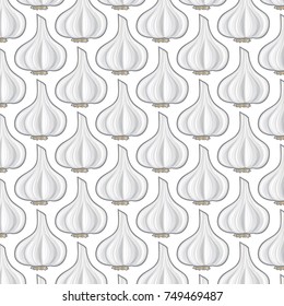 background pattern with garlic