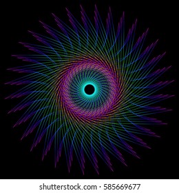 Background pattern of geometric lines. Abstract on line in a circular pattern.

