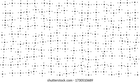 Background pattern from geometric shapes are different sizes. The pattern is random filled with small  black roses. Vector illustration on white background