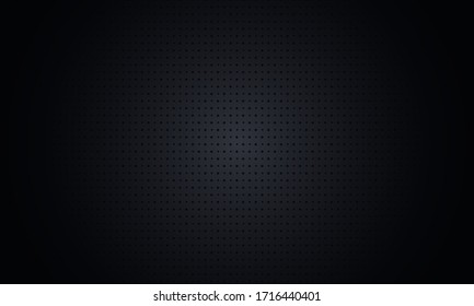 Background pattern of geometric shapes. The pattern is evenly filled with small black indented dots. Vector graphics on a black background.