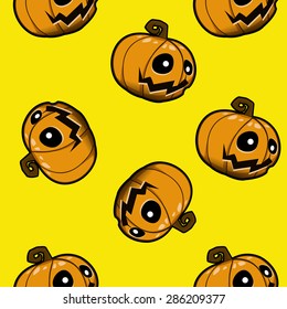 Background pattern halloween cartoon (pumpkin 2)