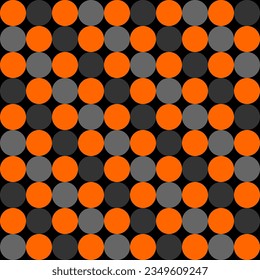 Background pattern for Halloween festival, using orange, grey and dark grey small circles laid on black color background