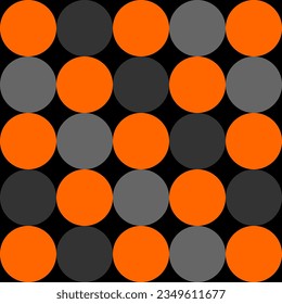 Background pattern for Halloween festival, using orange, grey and dark grey big circles laid on black color background