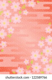 Background pattern of Japanese cherry blossoms