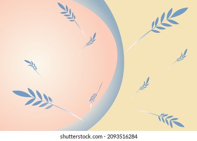 background pattern leaf natural pastel nature backdrop wallpaper decoration spring summer yellow pink blue soft wavy.eps10 vector