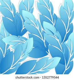 Background pattern with leaves.Vector jungle leaf wallpaper.