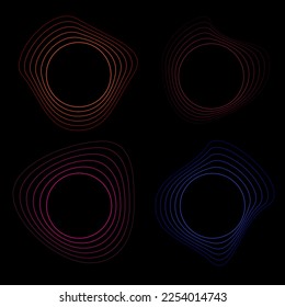 Background Pattern, Light Round Line Texture with Copy Space for Text Decorated.