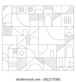 background pattern with line object for poster and cover.
