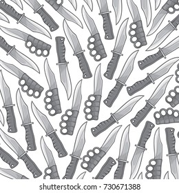 background pattern with military knives