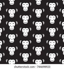 background pattern with monkey faces