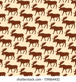 background pattern with moose 