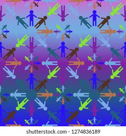 Background pattern multicolored geometric simple people.