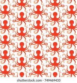 Background Pattern With Octopus