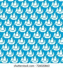 background pattern with old ship icons