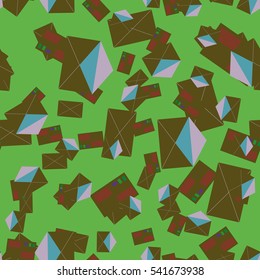 Background pattern with open mail envelope. Modern doodle pop art sketch. Bright seamless pattern with colorful envelopes, letters. For textiles, packaging paper.