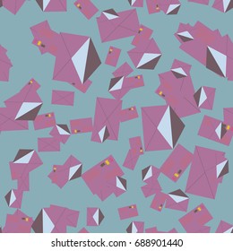 Background pattern with open mail envelope. Modern doodle pop art sketch. Bright seamless pattern with colorful envelopes, letters. For textiles, packaging paper.