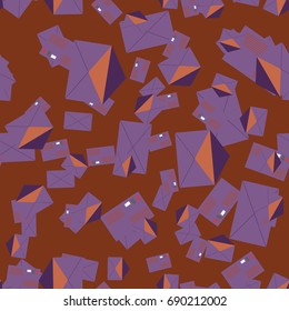 Background pattern with open mail envelope. Modern doodle pop art sketch. Bright seamless pattern with colorful envelopes, letters. For textiles, packaging paper.