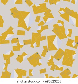 Background pattern with open mail envelope. Modern doodle pop art sketch. Bright seamless pattern with colorful envelopes, letters. For textiles, packaging paper.
