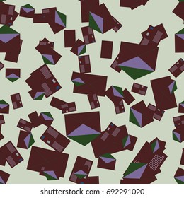 Background pattern with open mail envelope. Modern doodle pop art sketch. Bright seamless pattern with colorful envelopes, letters. For textiles, packaging paper.