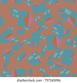 Background pattern with open mail envelope. Modern doodle pop art sketch. Bright seamless pattern with colorful envelopes, letters. For textiles, packaging paper.
