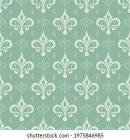Background pattern with ornament in royal style, vintage wallpaper. Seamless pattern, texture. Vector image