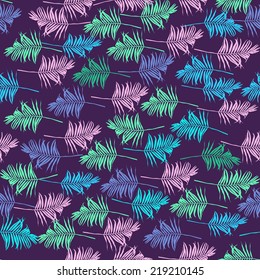 Background pattern with palm leaves.