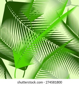 background pattern of palm leaves