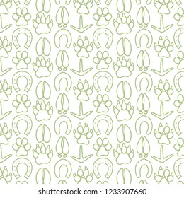 background pattern with paw prints icons