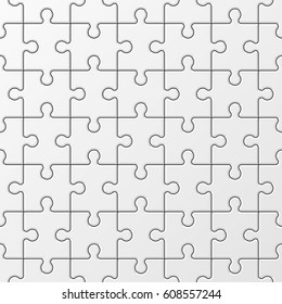 Similar Images, Stock Photos & Vectors of White puzzle, vector ...