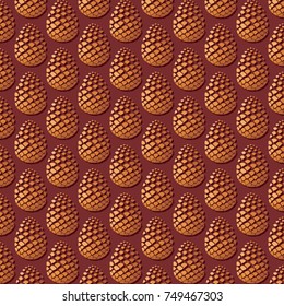 background pattern with pine cone
