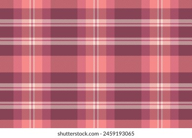 Background pattern plaid of textile vector check with a fabric seamless texture tartan in red and antique white colors.