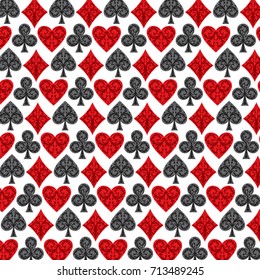 background pattern with playing card symbols