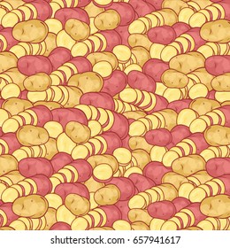 background pattern with potatoes 