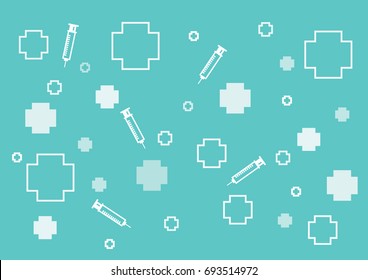 Background pattern is related to health.