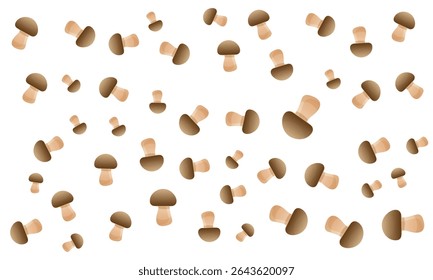 Background pattern seamless brown mushroom flat